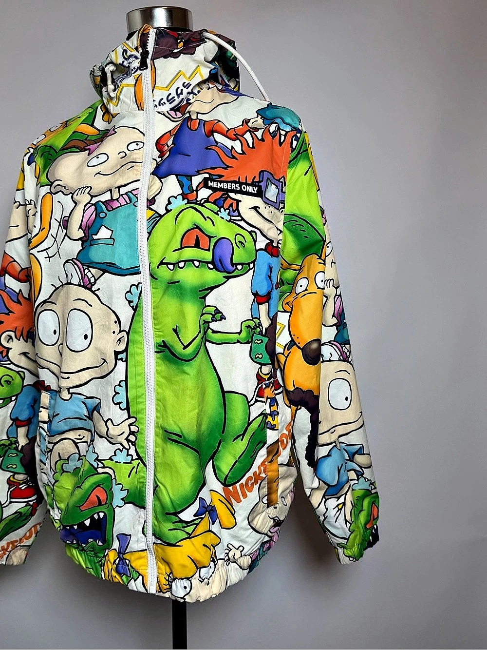 Members Only x Nickelodeon Rugrats Multi Windbreaker Jacket Rugrats Multi Color - Picture 3 of 10